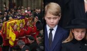 I principini George e Charlotte ai funerali di Stato della Regina