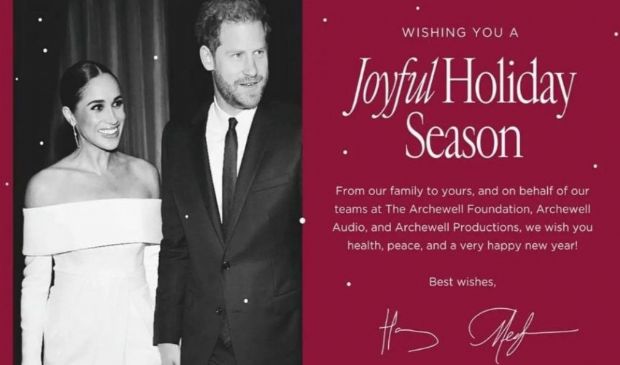 Harry e Meghan: la cartolina di Natale 2022 senza i due figli