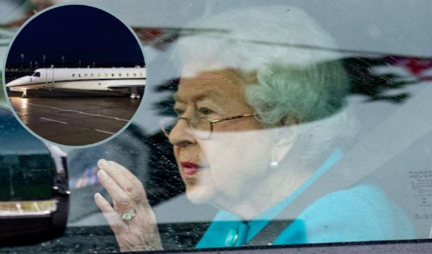 La regina Elisabetta “ostaggio” della tempesta nei cieli di Londra