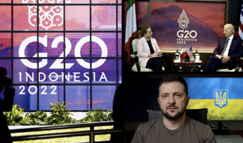 G20, per Zelensky “la guerra deve finire ora”. Meloni incontra Biden