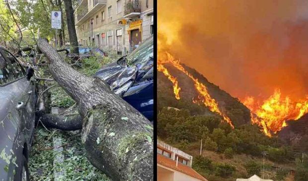 Tempeste e incendi, l’Italia verso lo stato d’emergenza: oggi il Cdm