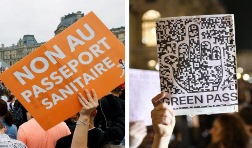 No Green Pass in corteo dalla Francia all’Italia. Martedì il decreto 