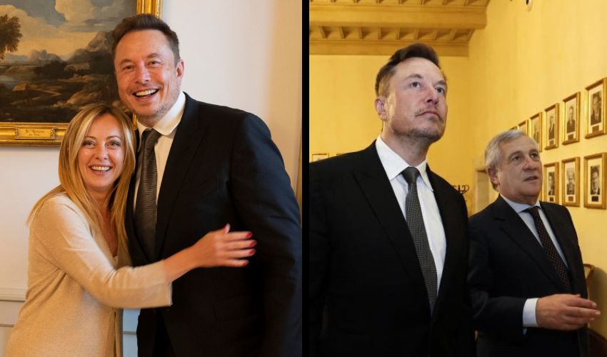 Elon Musk a Roma, l’incontro con Meloni a Palazzo Chigi e Tajani